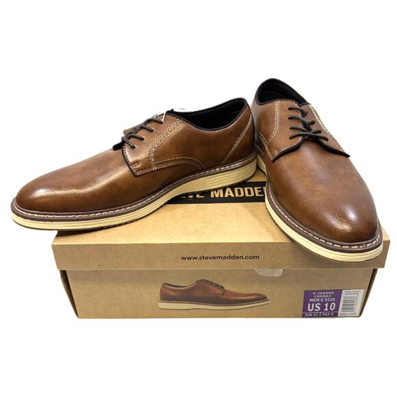 Steve Madden P-Jansen Cognac Dress Shoes | Men’s 10 | Brown - New With Box - Picture 3 of 8